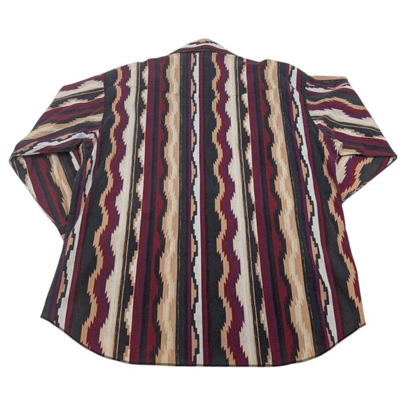 Vtg Wrangler Long Sleeve Shirt Sz‎ XL Snap Aztec Rodeo Cowboy Western Southwest - Picture 6 of 12